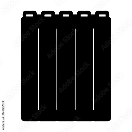 Black and white image of an abstract radiator panel design