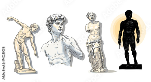 Classical Sculptures: Artful Depiction of Ancient Forms and Figures