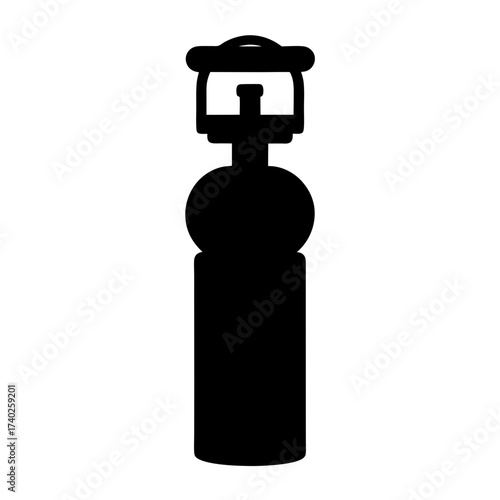 Silhouette of vintage syrup dispenser, a classic diner staple with unique shape