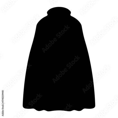 The ominous silhouette of a dark cloak casts a mysterious shadow