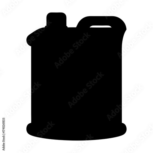 Black silhouette of a large plastic jug or container with handle