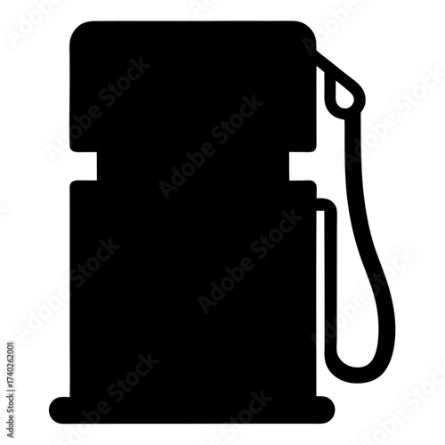 Silhouette of a gas pump icon representing fuel and automotive industry