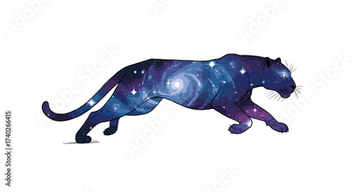 Cosmic Panther: Stalking Through the Galaxy with Celestial Grace