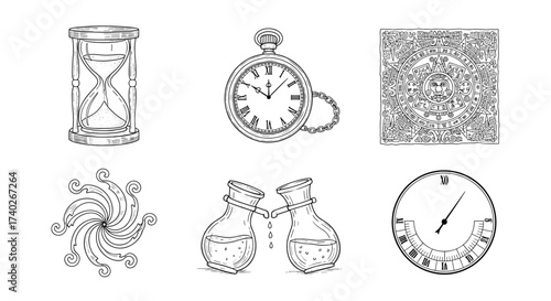 Time and Alchemy: A Symbolic Illustration of Time's Passage
