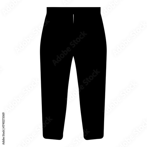 Isolated black pants illustration for fashion or design purposes in general