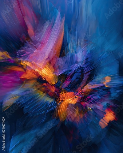 Wallpaper Mural Abstract explosion of vibrant, dynamic colors Torontodigital.ca