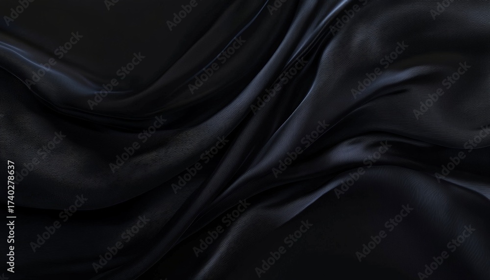 Fototapeta premium Elegant Dark Fabric Background with Drapes for Creative Design Projects and Luxury Themes