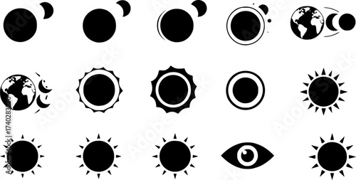 eclipse alt glyph vector flat icon
