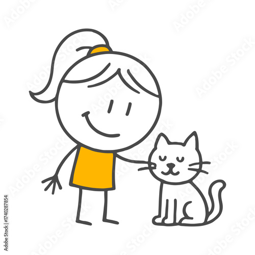 The cat's calm companionship and a distinctly felt mutual bond.
