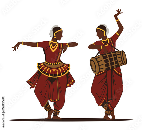 Vector Art: Traditional Dance & Cultural Significance