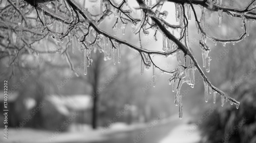 Obraz premium A frozen period is a pause in motion — a time when growth halts, energy stills, and life quietly waits for renewal to begin.