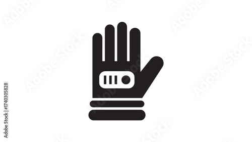 Black glove icon simple flat vector design element Isolated on White Background for app and web design