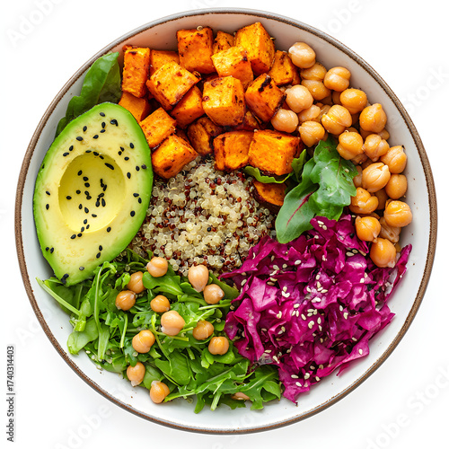 Nutritious Plant-Based Meal with Vegetables and Quinoa