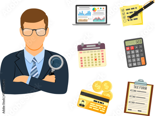 Auditing, Tax process, Accounting Banner