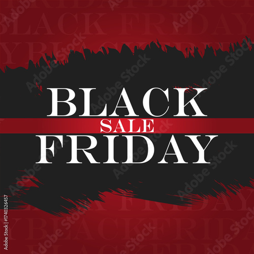 An eye-catching, square-format Black Friday sale advertisement vector with high-contrast colors designed to grab immediate attention.