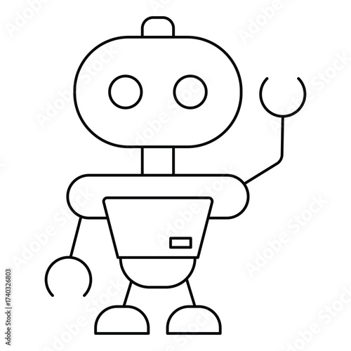 Future Technology Robotics Artificial Intelligence Vector Icon