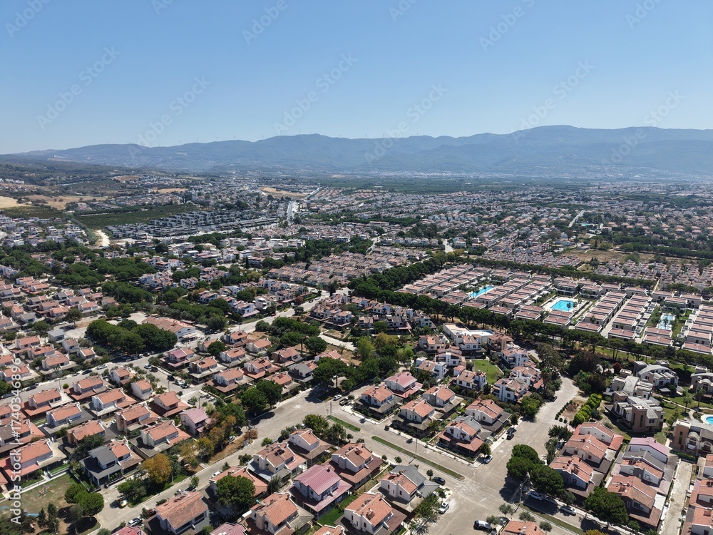 Fototapeta premium Aerial view of beautiful landscape