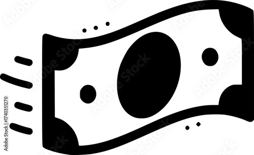 money bill wave vector flat icon
