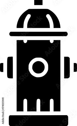 fire hydrant glyph flat vector icon
