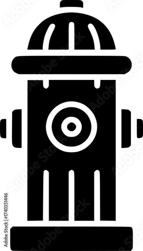 fire hydrant glyph flat vector icon
