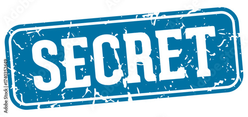 secret rectangular sign. secret stamp