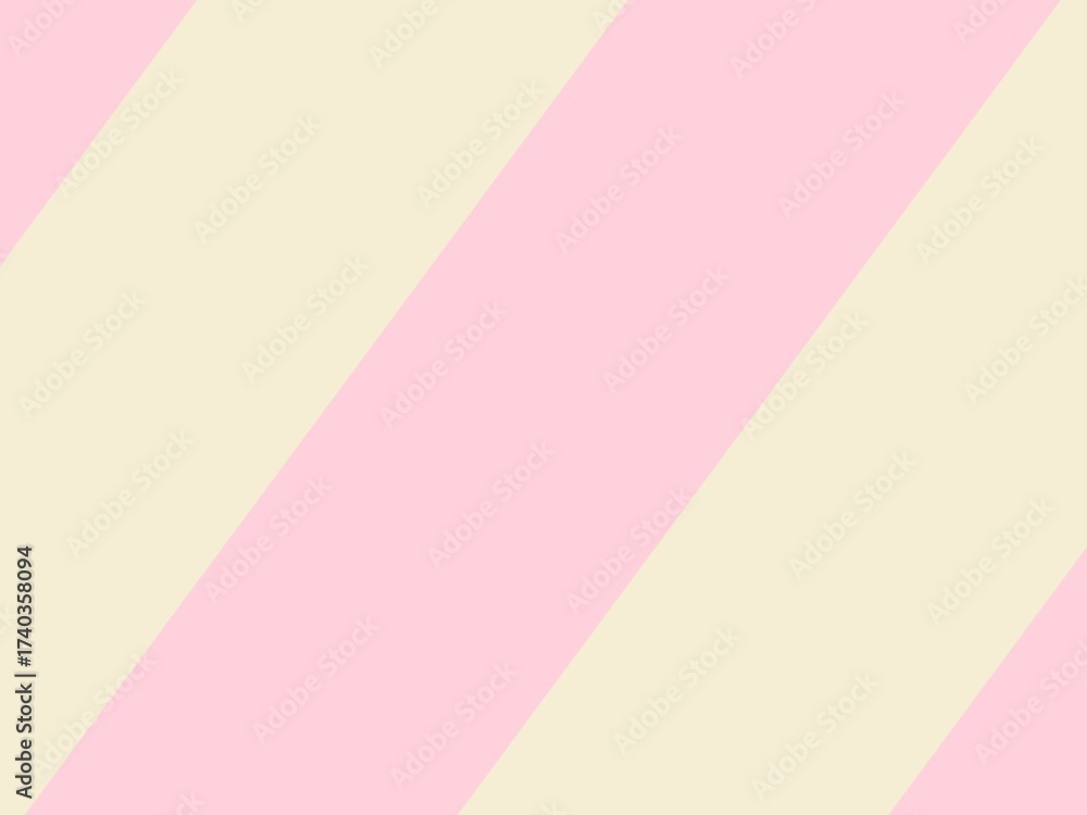 Fototapeta premium Diagonal stripes pattern with pink and cream.