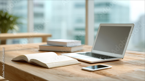 Wallpaper Mural laptop in the office Torontodigital.ca