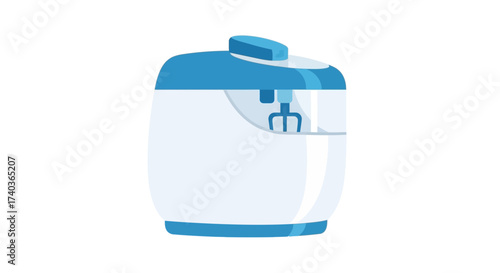 Compact handheld blender, illustration of an kitchen appliance vector