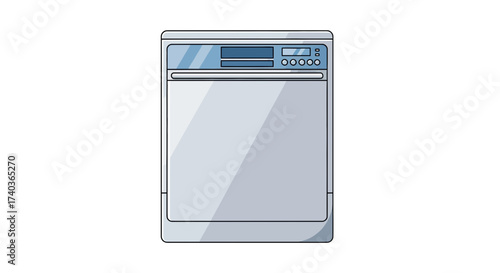 Dishwasher appliance front view illustration vector design element