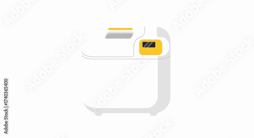 Isolated modern bread maker appliance with electronic display panel