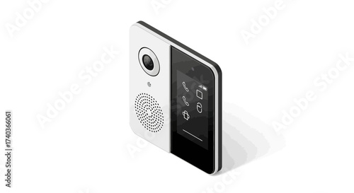 Modern smart home control panel interface with video intercom system
