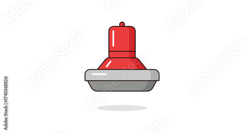 Modern Vector Illustration of a Classic Chicken Feeder on White Background