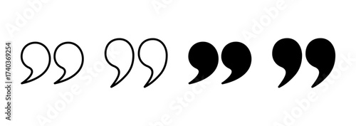 Quote icon vector. Quotation mark sign and symbol