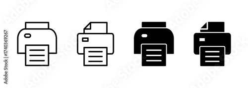 Print icon vector. printer sign and symbol