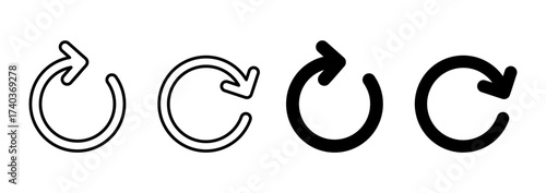 Refresh icon vector. Reload sign and symbol. Update icon.