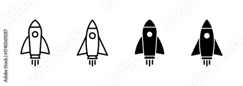 Rocket icon vector. Startup sign and symbol. rocket launcher icon