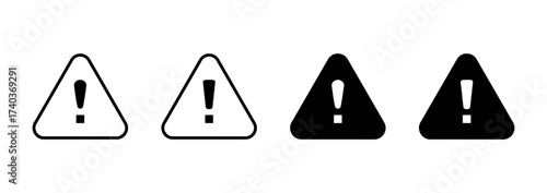 Exclamation danger icon vector. attention sign and symbol. attention sign