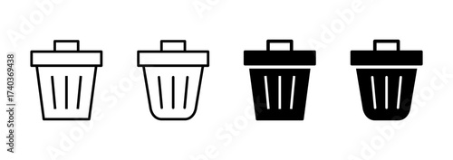Trash icon vector. trash can icon. delete sign and symbol.
