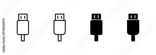 Usb icon vector. Flash disk sign and symbol. flash drive sign.