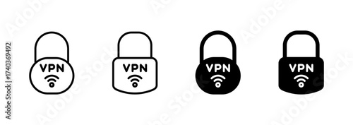 Vpn icon vector. Private network sign and symbol. virtual private network icon.