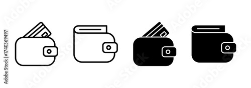 Wallet icon vector. wallet sign and symbol