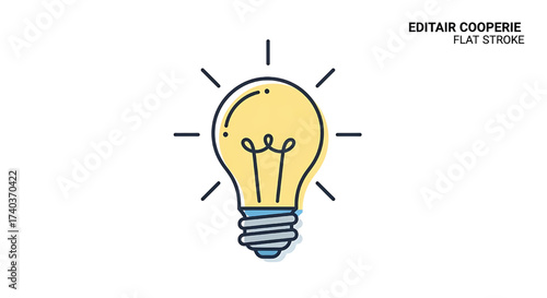Creative Idea Illustration of a Light Bulb. Bright Concept for Innovation, Solutions, and Thinking