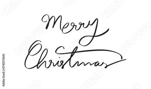 Merry christmas text font calligraphy hand written lettering script black color merry christmas happy new year december month merry christmas xmas winter season party event merry christmas xmas banner