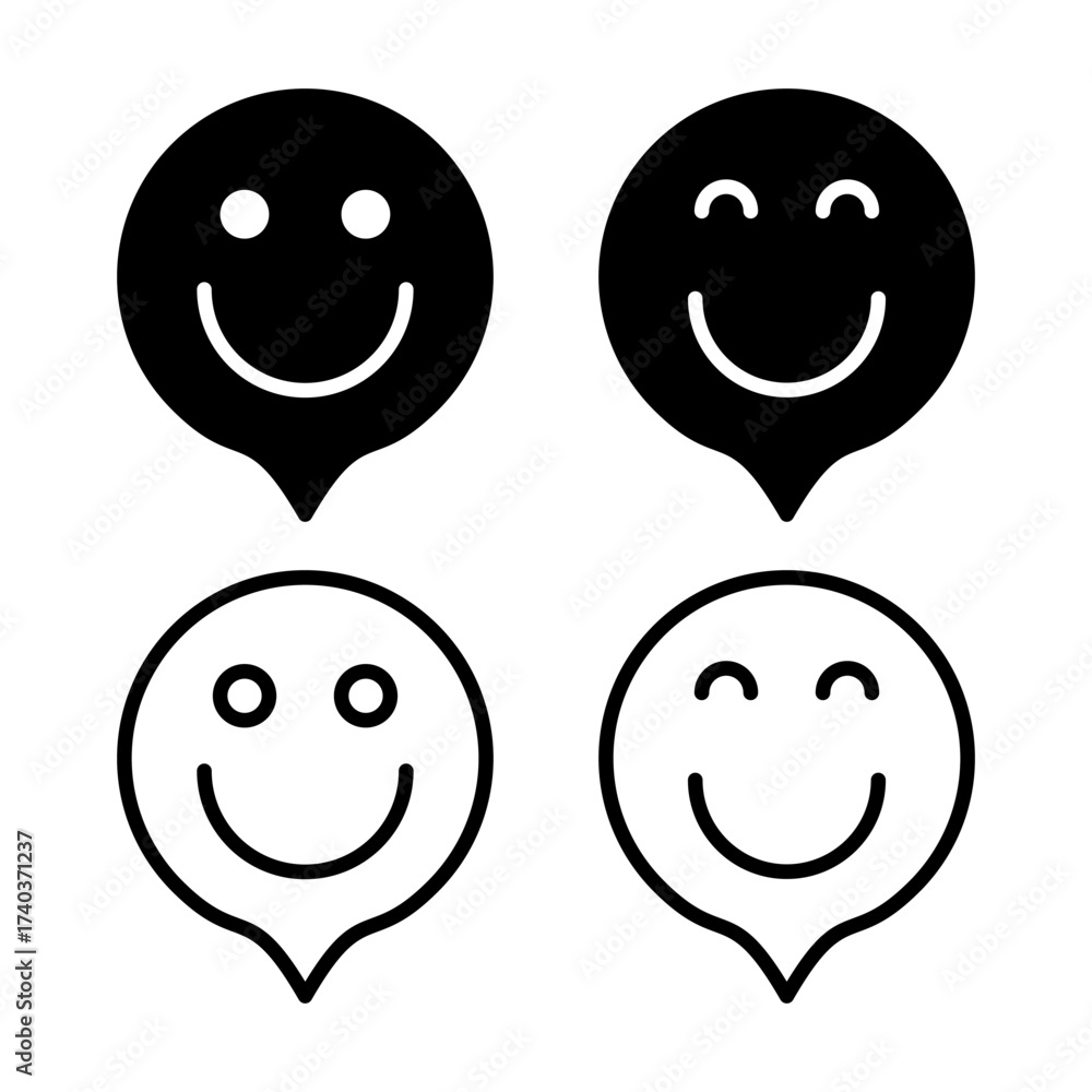 Fototapeta premium smile icon vector illustration. smile emoticon icon. feedback sign and symbol
