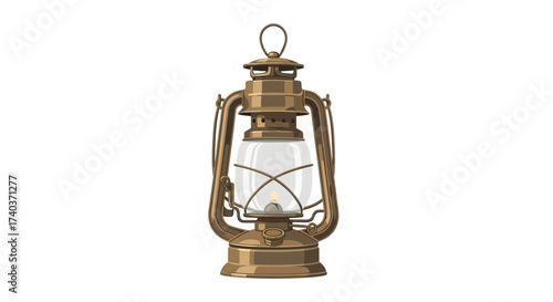 Classic vintage gas lamp with bronze finish, an old lighting equipment