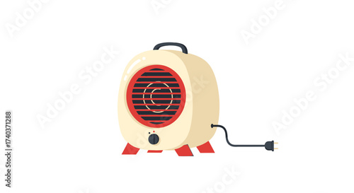 Cozy vintage-inspired electric heater for warming spaces and comfort