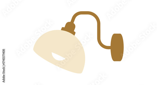 Elegant wall lamp illustration for interior design and home decor theme