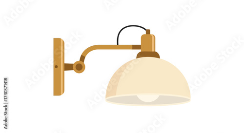 Elegant wall lamp with adjustable arm adding ambiance to interior spaces