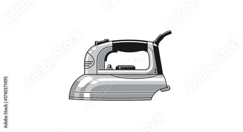 Ironing tool illustration on isolated white background for laundry use