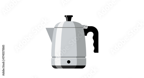 Modern electric kettle in vector design on a clean white background